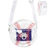 BASEBALL SEE THROUGH CROSSBODY BAG