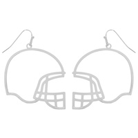 FOOTBALL HELMET METAL EARRING