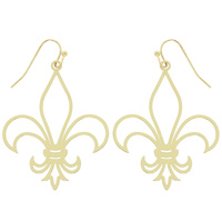 FLEUR DE LIS METAL EARRING