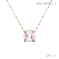 GAMEDAY BASEBALL CHARM PENDANT NECKLACE