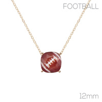 GAMEDAY FOOTBALL CHARM PENDANT NECKLACE